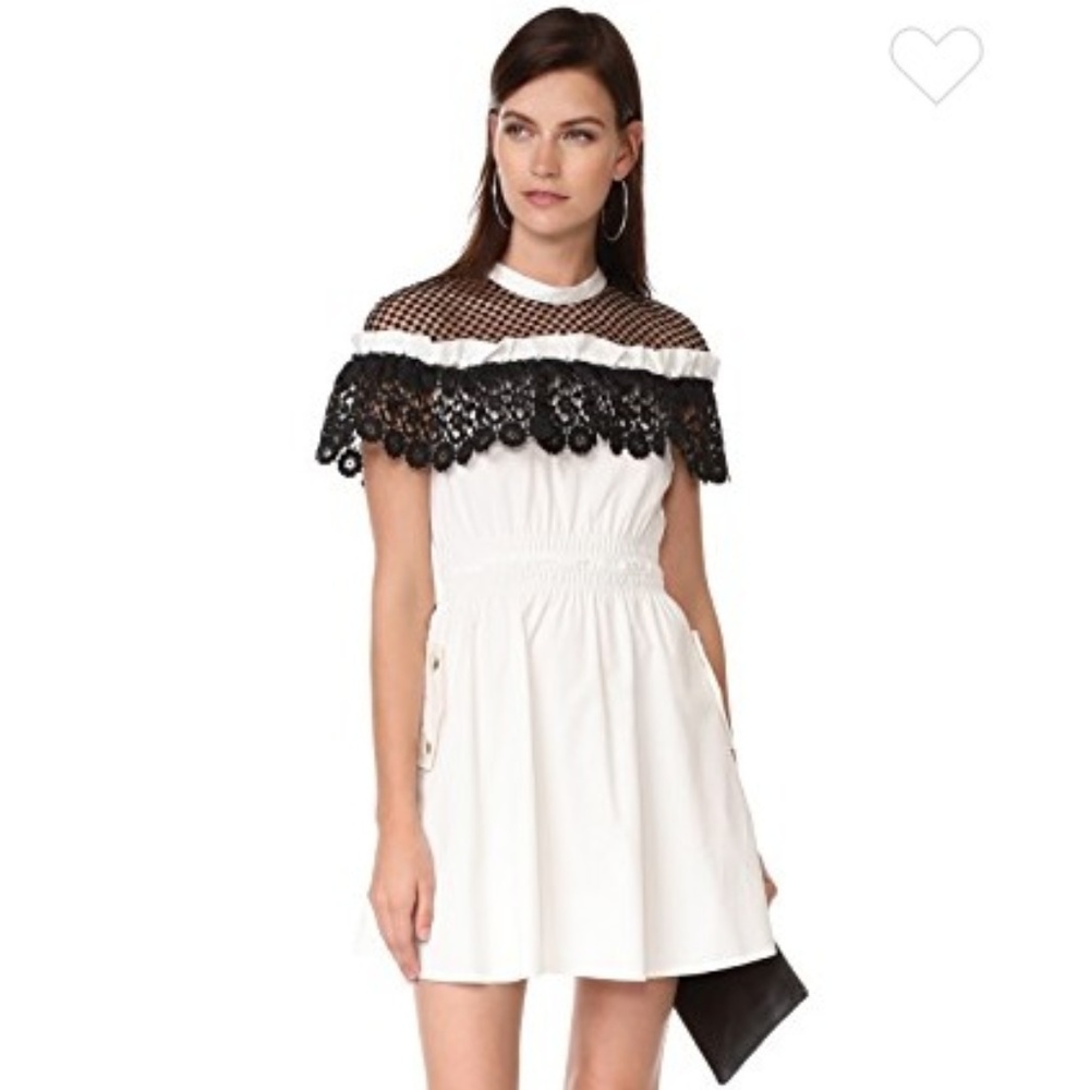 Self Portrait Lace Hudson Dress in US 8 in white